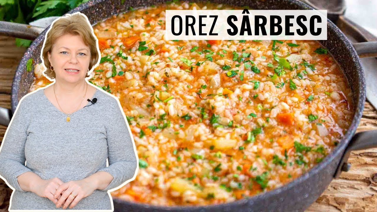 Cum facem 👉 OREZ SÂRBESC cu suc de roșii 🥕🧅🍅 Cea mai simplă rețetă de pilaf pe post cu legume.