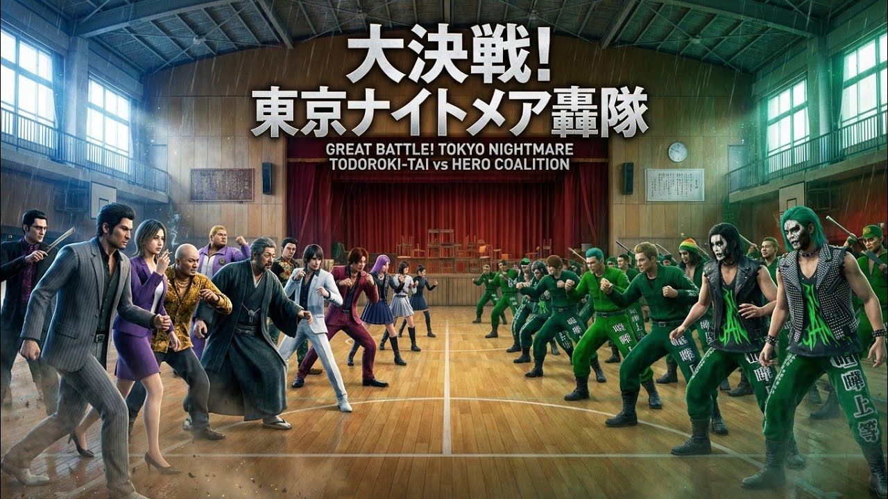 「制圧戦 VS 闘狂ナイトメア 轟隊」龍が如く 極3