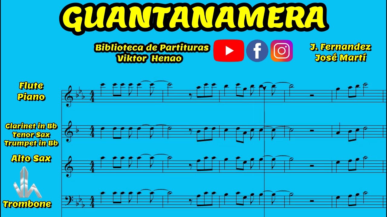 🎼 Partitura GUANTANAMERA - Partituras Viktor Henao