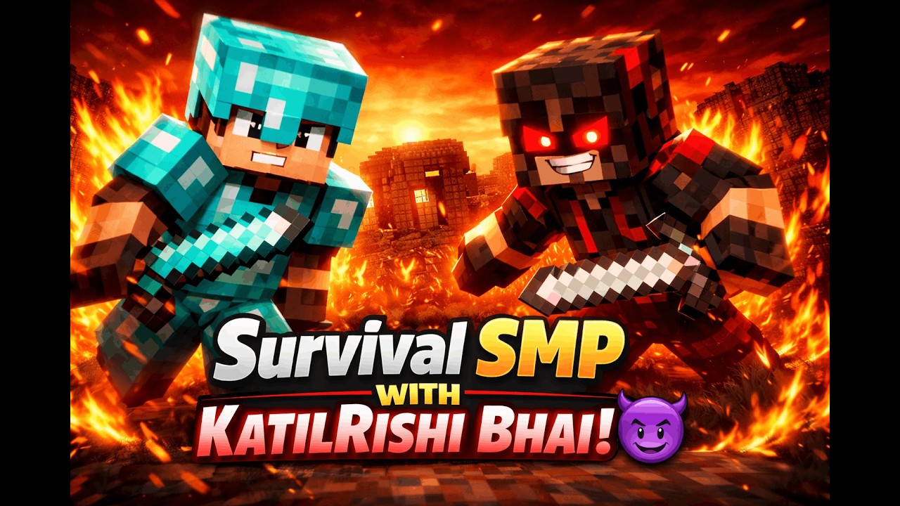 Playing Minecraft Survival with @kaaatillrishii  | Minecraft Live Stream