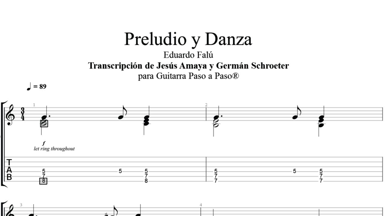 Preludio y Danza - Eduardo Falú - Tablatura por Jesús Amaya...