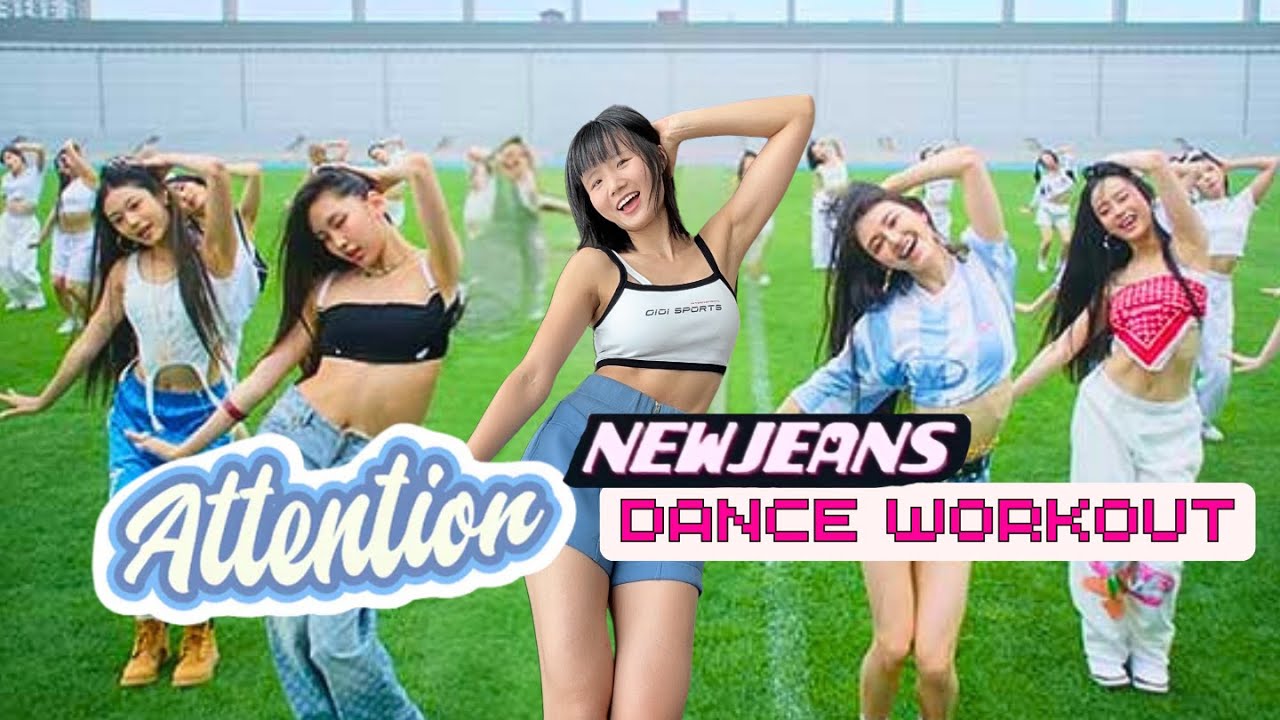 NewJeans 'ATTENTION' Kpop Dance Workout 🔥-100cal🔥Full Body Sweat in a Fun Way!
