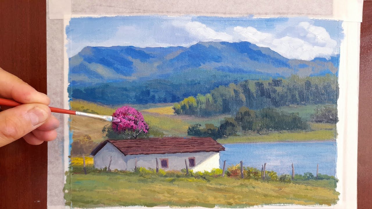 COMO PINTAR PAISAGEM / PASSO A PASSO / COM TINTAS ACRÍLICAS