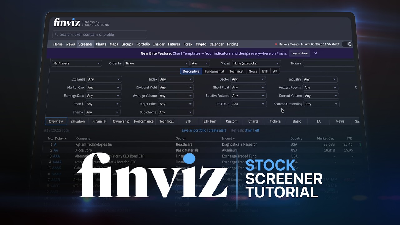 Учебное пособие по использованию Finviz Stock Screener 2026 (полное руководство)
