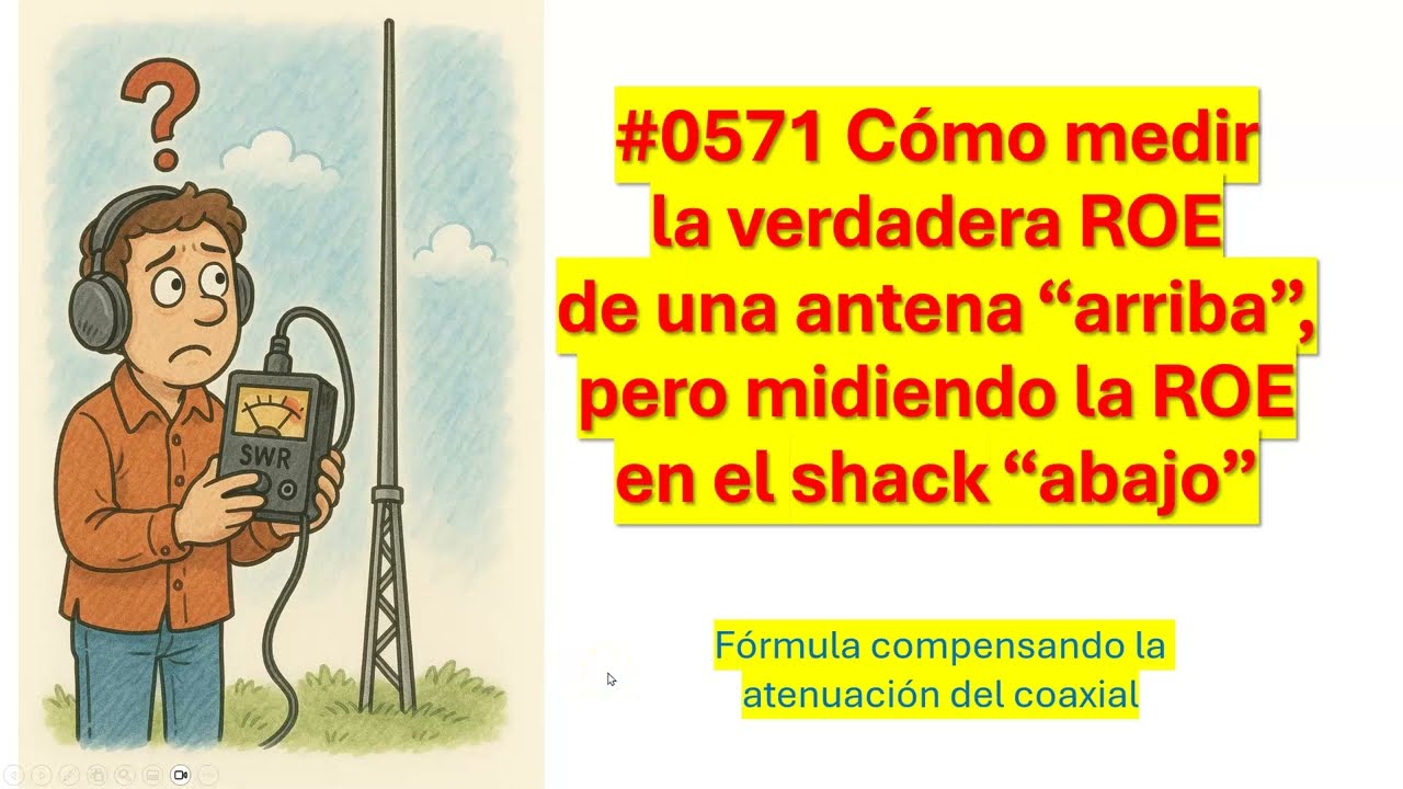 #0571 Cómo medir la verdadera ROE de una antena arriba, pero midiendo la ROE en shack abajo, XQ2CG