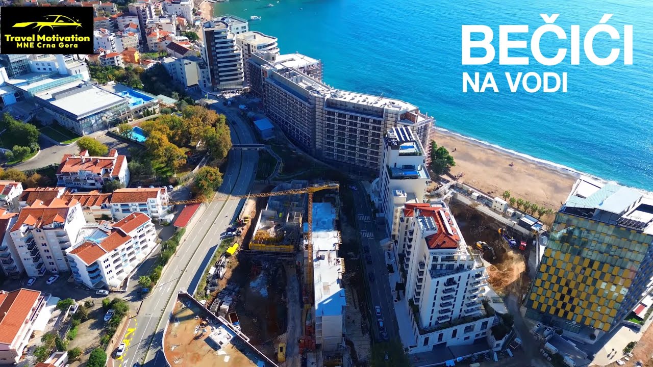 BEČIĆI na vodi, postaje kao MONTE KARLO snimak dronom u Januaru 2026 - BEČIĆI Town Aerial View in 4K