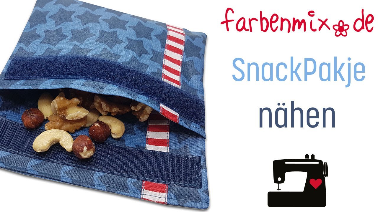 SnackPakje nähen praktisches Täschchen für Snacks & Co