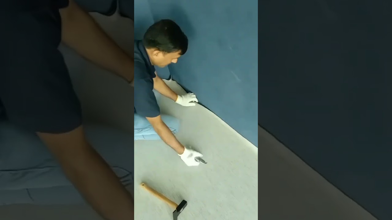 Ongoing installation of Antibacterial PVC Sheet in a Clinic #rollsfloor #bahrain #flooring #pvc #lvt