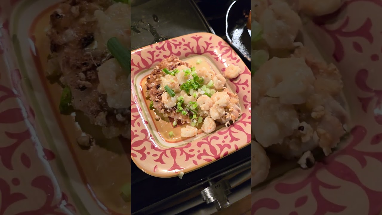 Fried Flounder with Shrimp Remoulade Sauce Topped with Shredded Scallions