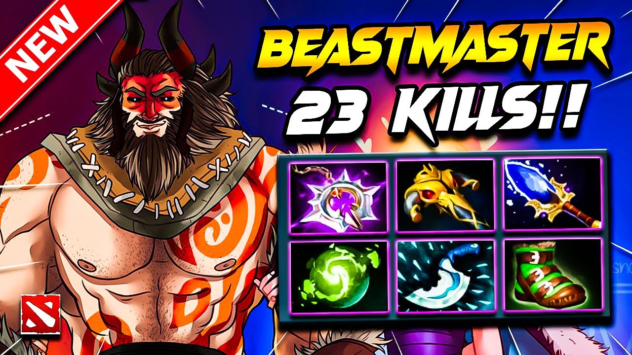 Dota 2 BEASTMASTER Gameplay | (x23 Kills) Beastmaster DOTA 2 Carry Build Pro Gameplay Guide 7.39