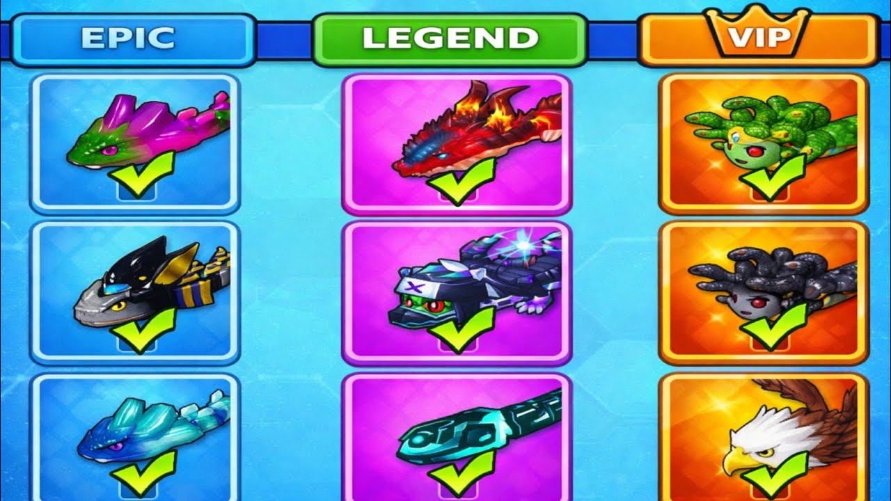 😱 SNAKE CLASH IO: EPIC vs LEGEND vs VIP | ULTIMATE SNAKE SKIN COMPARISON &mdash; WHICH ONE IS BEST?🔥#256