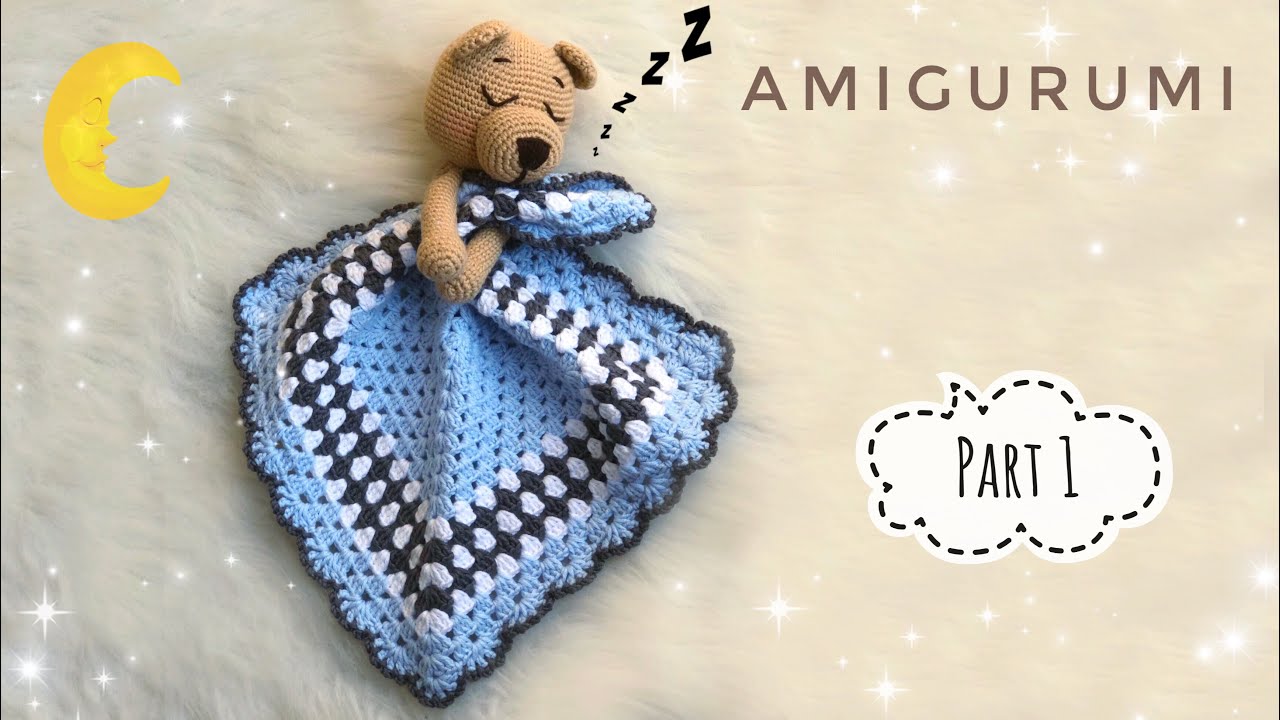 АМИГУРУМИ |  Часть 1 |  спящий друг медведь 🐻 (успокаивающее одеяло)