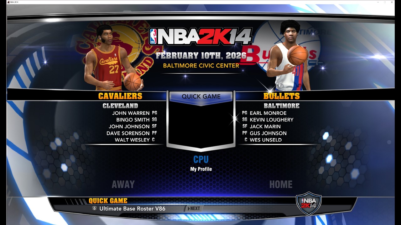 NBA 2k14 Сезон 1970-1971 первый тур CLEVELAND Cavaliers - BALTIMORE Bullets
