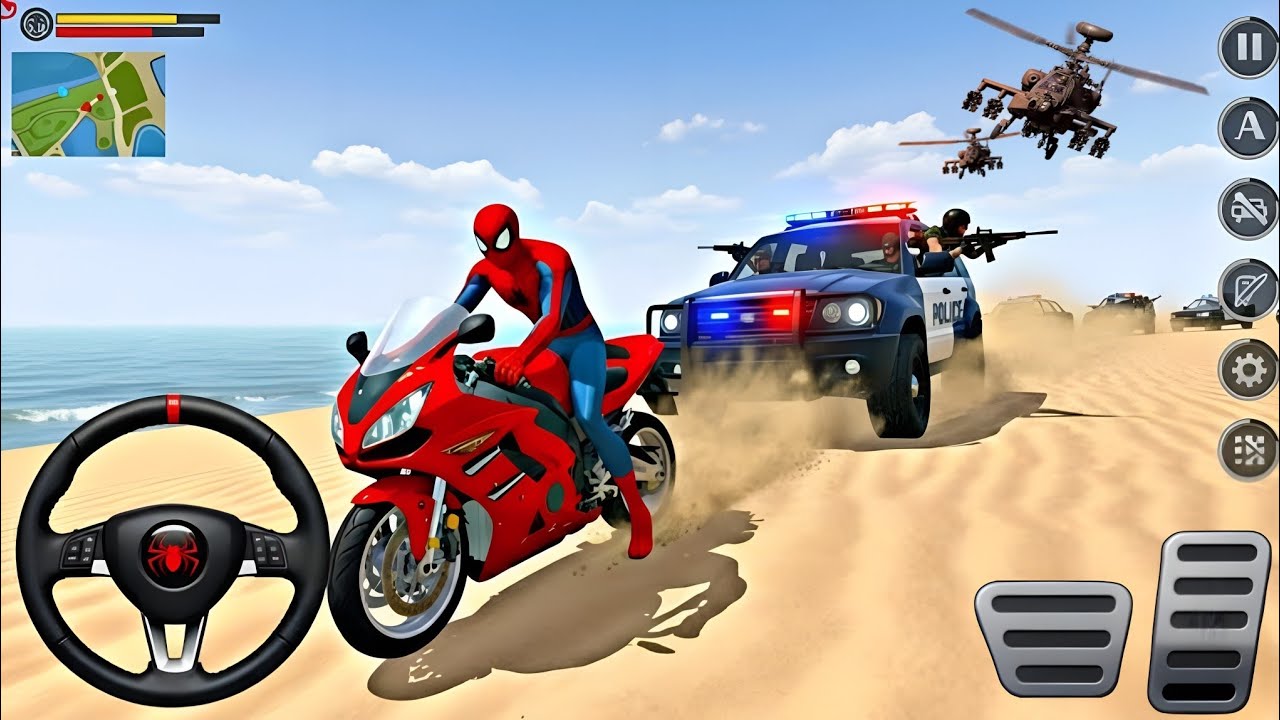 Spiderman vs Indian Police 🚓🚨| Most Wanted Chase | Auto Theft Gameplay #gta #gta5 #superhero 