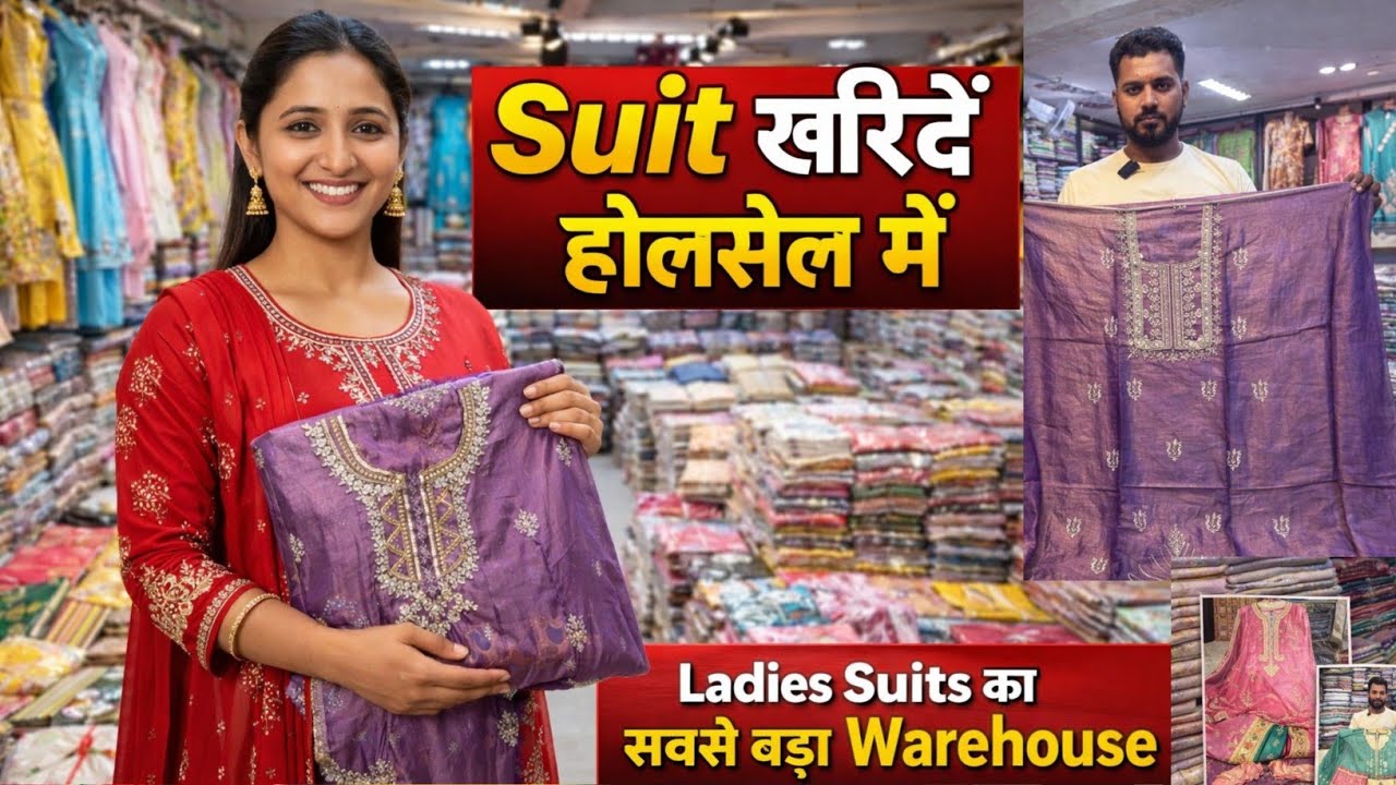 Ladies Suit Wholesale Market 💥 चांदनी चौक Delhi / Latest Trending 🔥Viral Designer Suit Manufacturer 