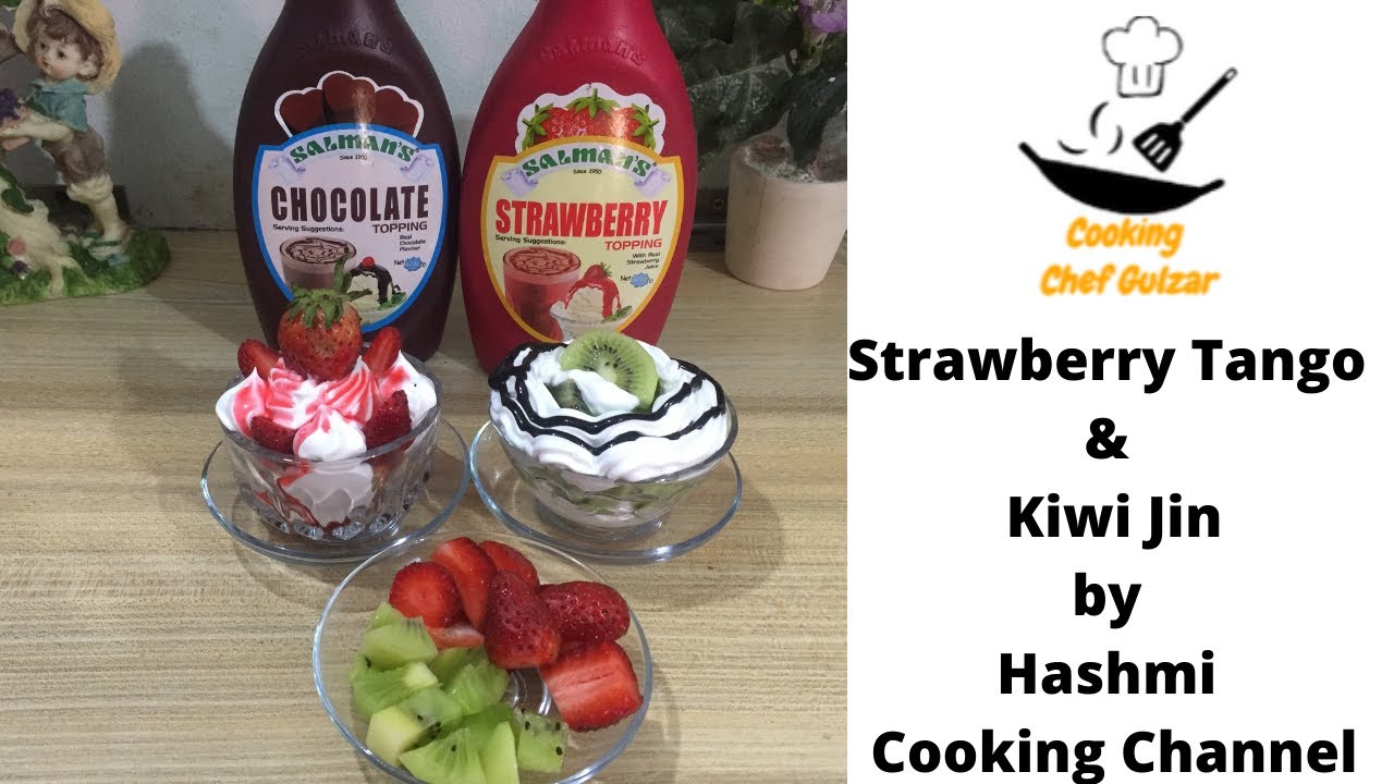 Strawberry Recipe | Strawberry cocktail | Strawberry Tango & Kiwi Jin | by hashmi cooking channel