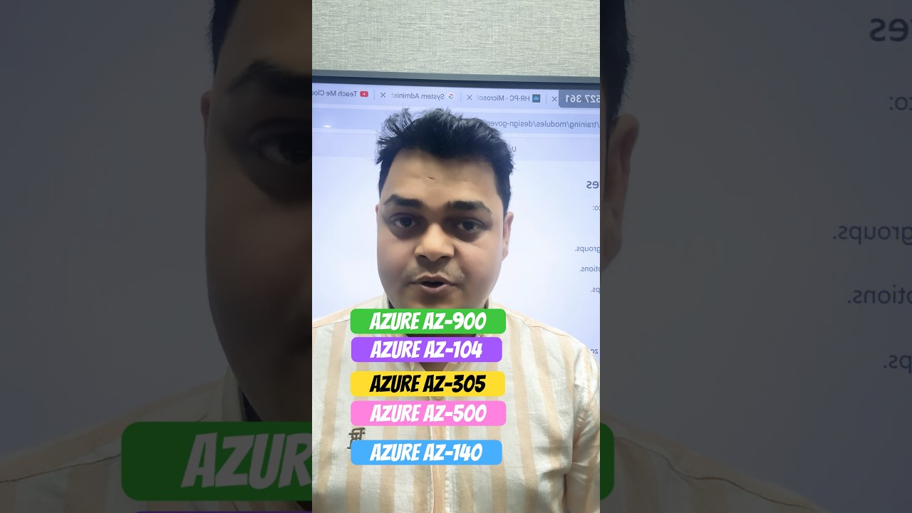 About Azure certifications ! Become Azure engineer. #systemassistant #teachmecloud
