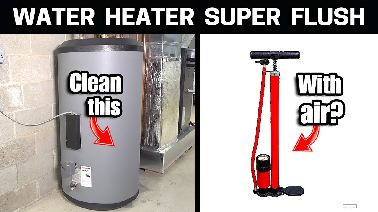 EASY Way to Flush Your Hot Water Heater using AIR - Sediment Buster