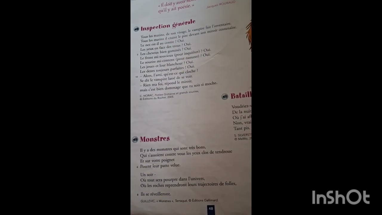#Alouette #CM2  #poésie #monstres  page #48