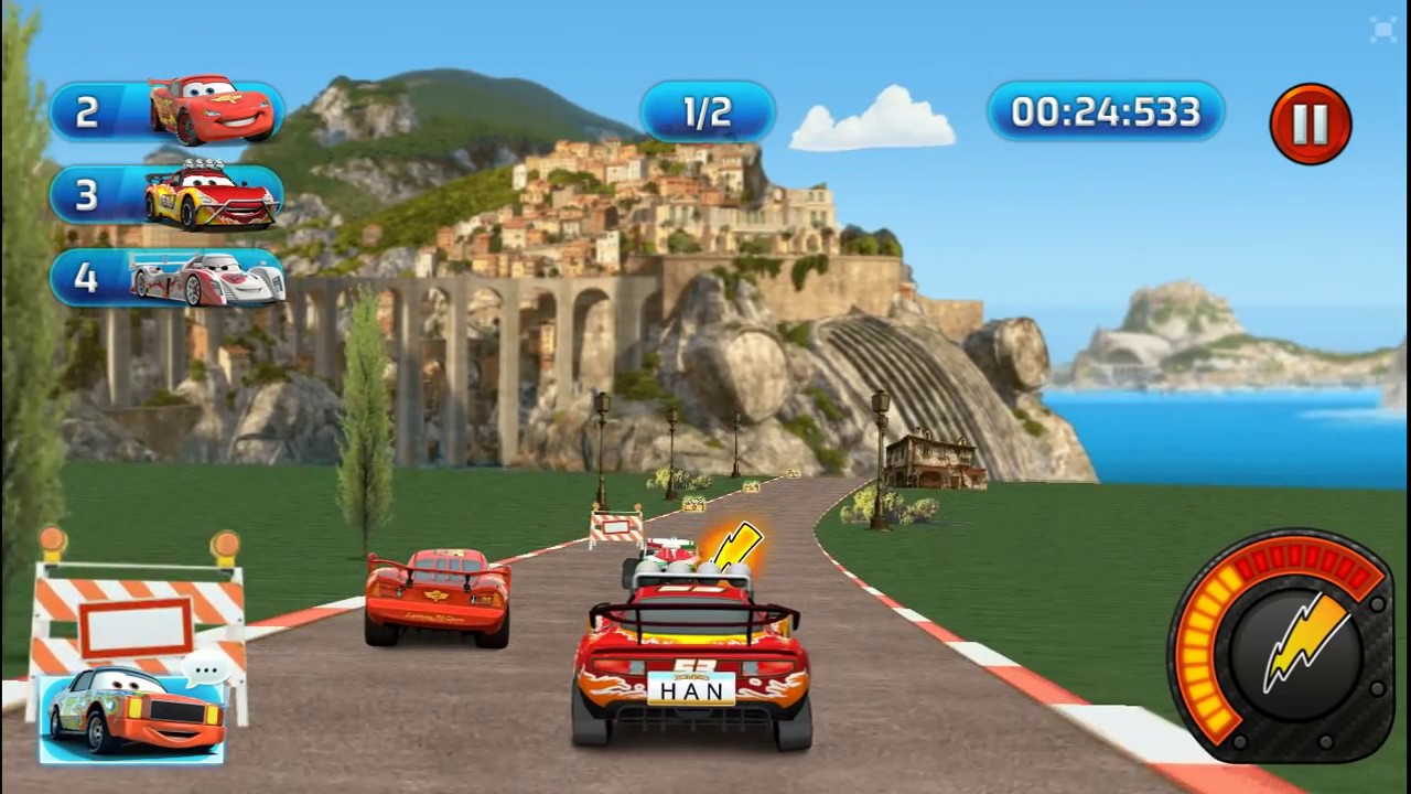 CARS LIGHTNING MCQUEEN SPEED ONLINE GAMEPLAY : EPISODE RACE IN ITALY PART 1