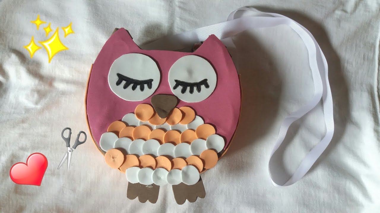 DIY: BOLSINHA DE CORUJA EM E.V.A 💥❤