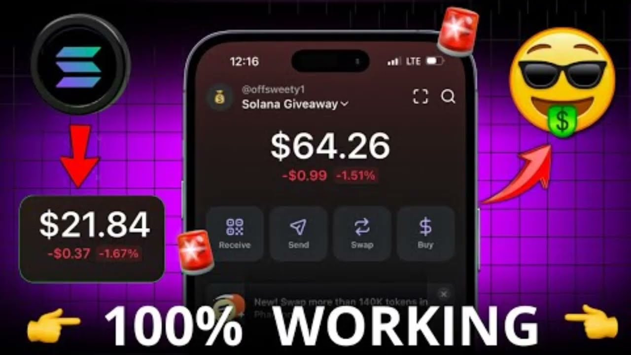 How To Claim Free $20 Solana To Your Phantom Wallet   Free Solana Trick