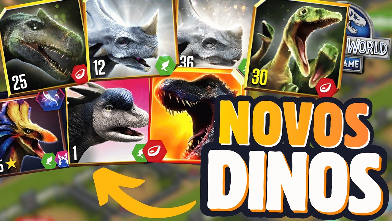 8 NOVOS DINOS NO JOGO CHEGOU A ATUALIZAÇÃO MAIS ABSURDA DE TODAS | Jurassic World The Game