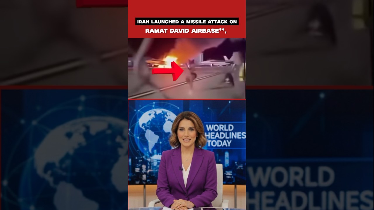 Iran Missile Attack on Israel&rsquo;s Ramat David Airbase | Israeli Pilots Forced to Run #shorts #news
