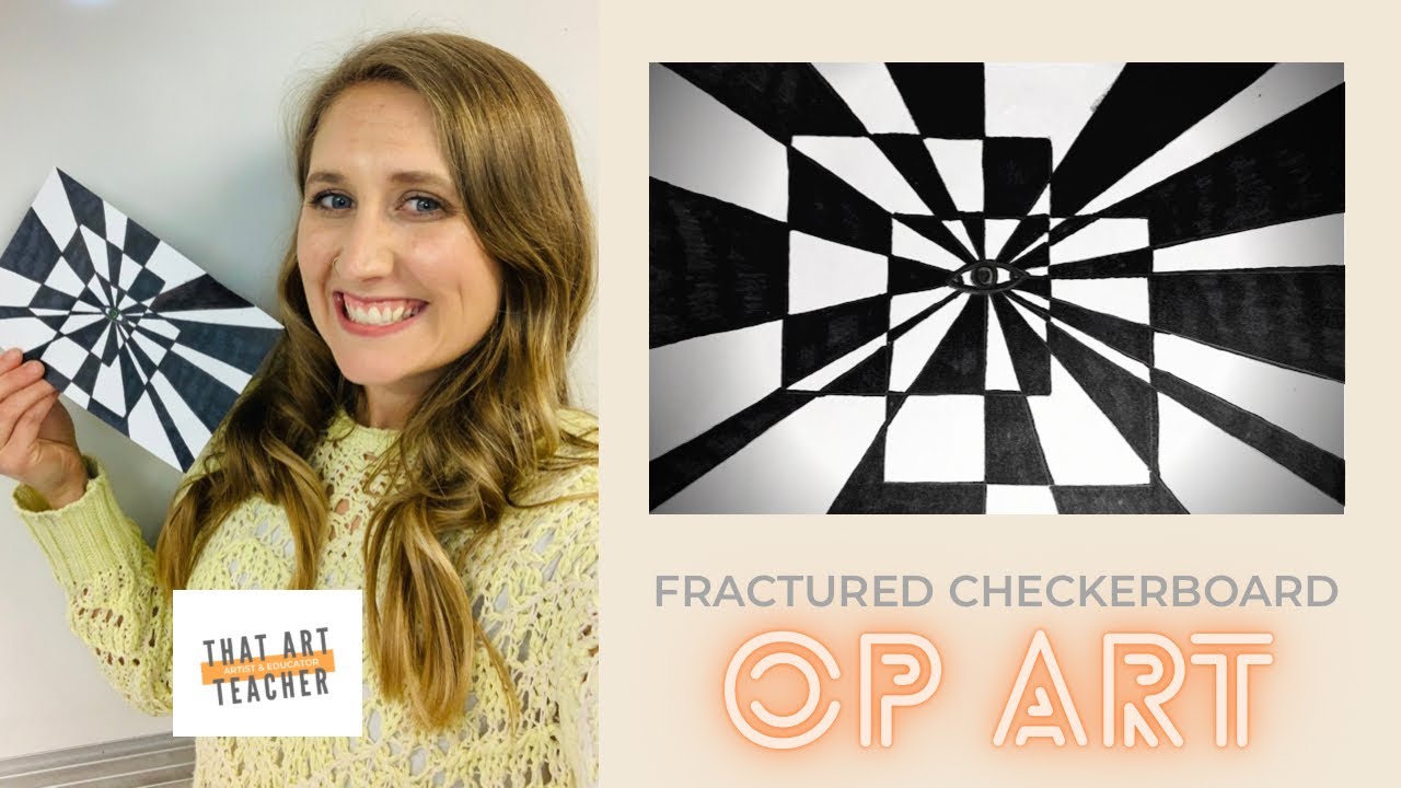 Op Art Tutorial for Beginners | Fractured Checkerboard Pattern