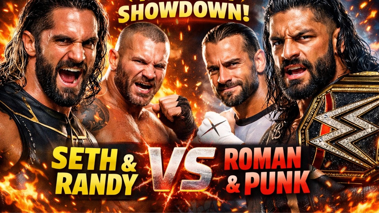 Seth Rollins & Randy Orton vs Roman Reigns & CM Punk🔥❤️