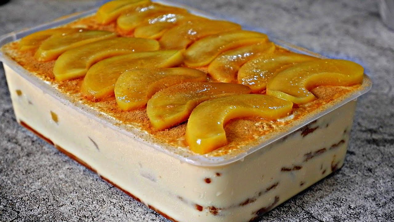 Gawin Mo To Ngayong Tag Init, 4 Na Sangkap Sobrang Sarap! Peach Graham Float |No Bake Ice Cream Cake