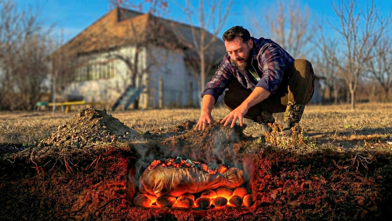 A Peaceful Day: Feeding Cats, Frying Donuts, and Pit Roasting
