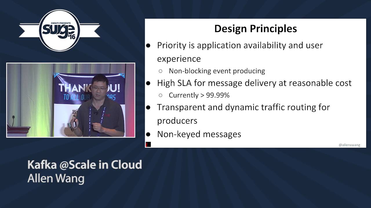 Surge 2016 - Allen Wang - Kafka @Scale in Cloud