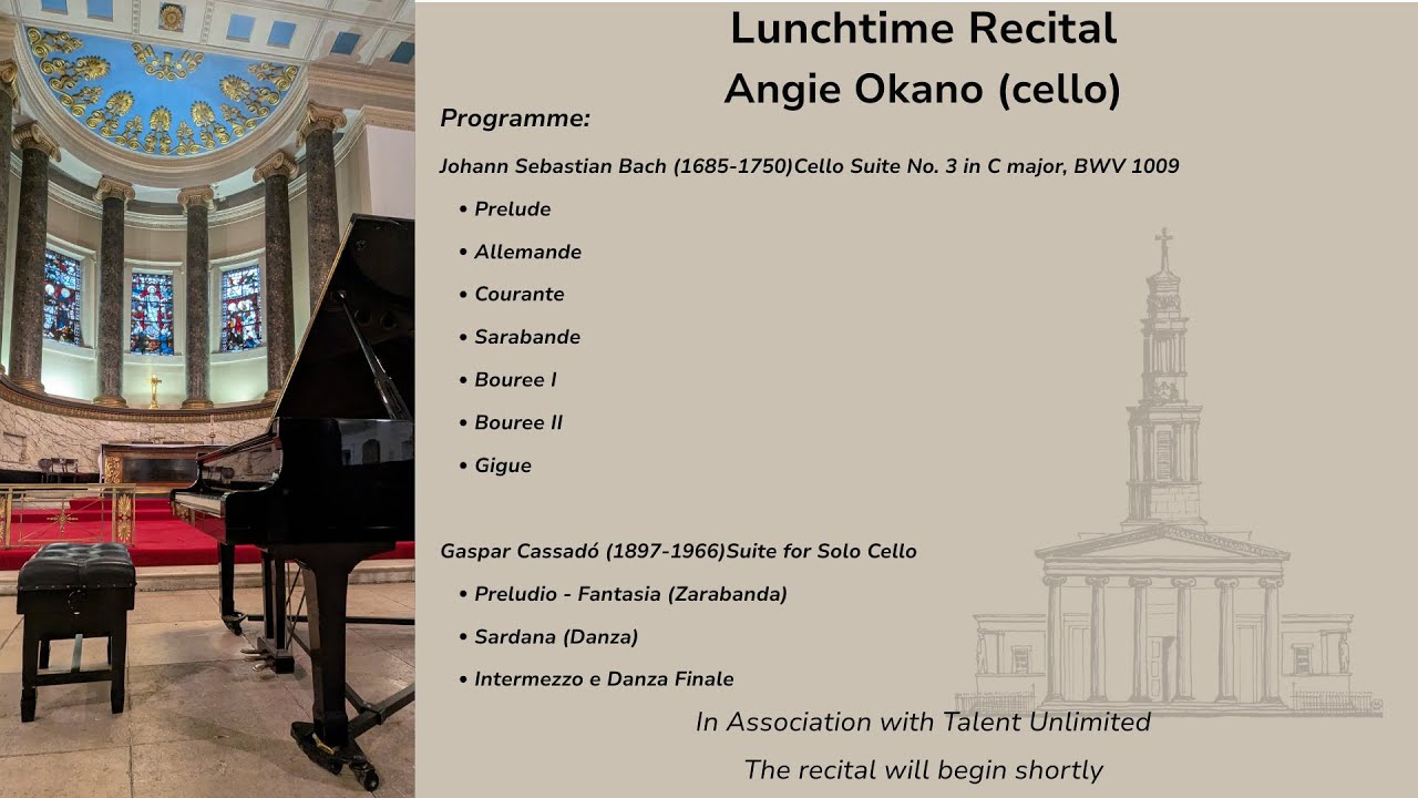 Lunchtime Recital - Angie Okano (cello)