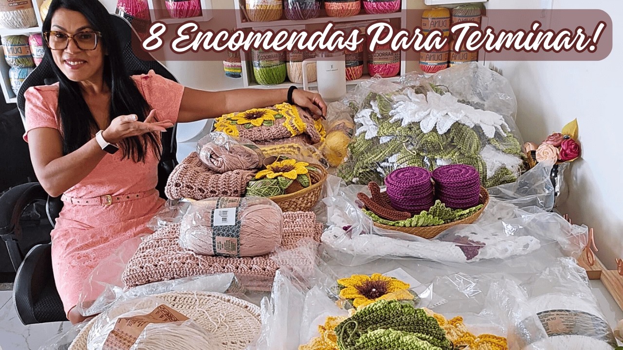 TENHO 8 ENCOMENDAS PARA TERMINAR! QUAL TERMINO PRIMEIRO? - Vlog de Crochê - Alvenir Svagera
