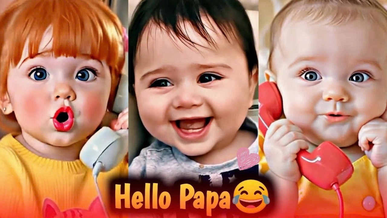 Baby Laughing Out Loud 😂 Baby Says “Hello Papa” — Cutest Baby Talking Video Try Not to Laugh!
