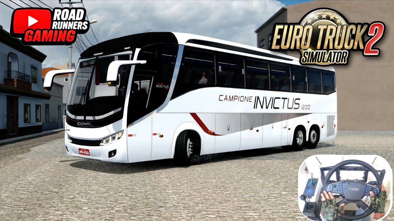 Euro Truck Simulator 2 | Realistic Bus Trip Comil Invictus Volvo-Scania 1200 | 4K HDR