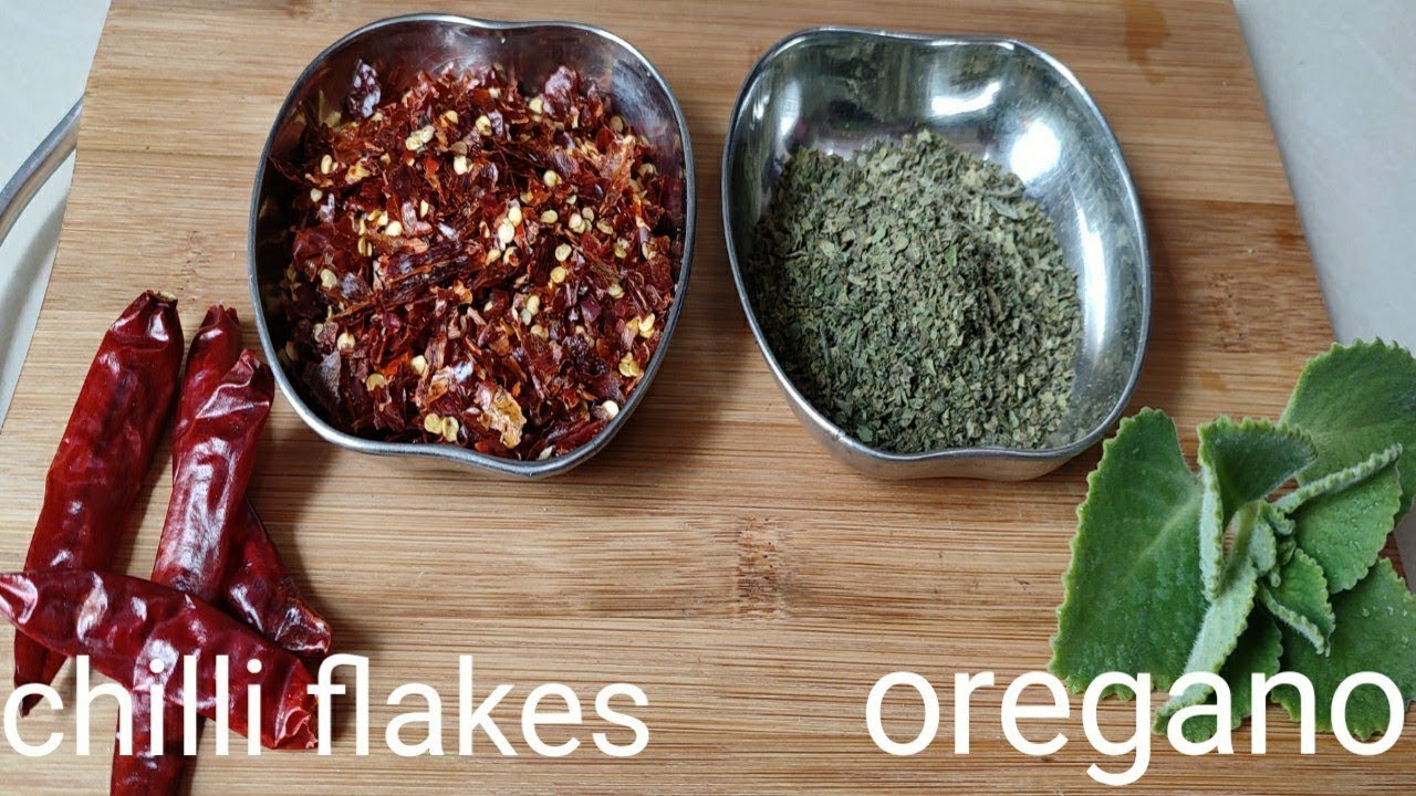 how to make oregano & chilli flakes|homemade oregano & chilli flakes in Telugu@sangeetakitchen1307