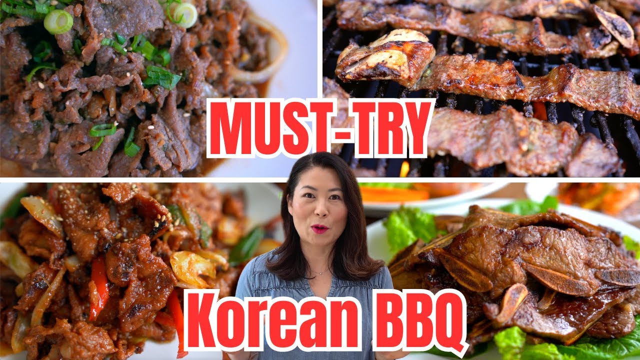 🥩4 MUST-TRY Korean BBQ Recipes: Bulgogi, Beef-Ribs Galbi, LA Galbi & 🌶Spicy Pork Bulgogi 고기양념 4종