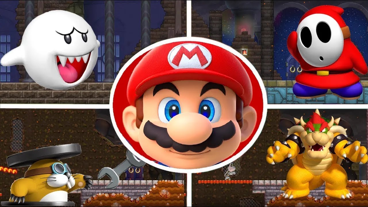 Newer Super Mario Bros Wii - Castles All Bosses