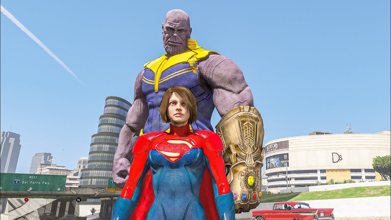 Supergirl vs Thanos - GTA 5  Supergirl mod - CocoBibu