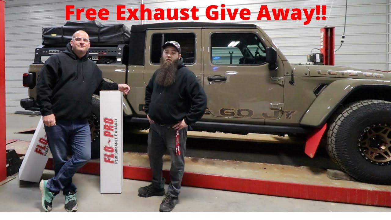 Installing the new Flo pro exhaust on a jeep gladiator