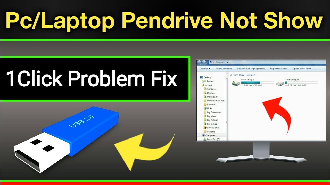 Pendrive Not Show In Computer | Computer Pendrive Not Showing | How To Fix Pendrive Problem