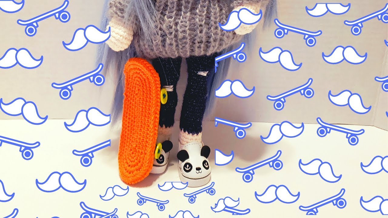 Como tejer patineta para tus  Amigurumis