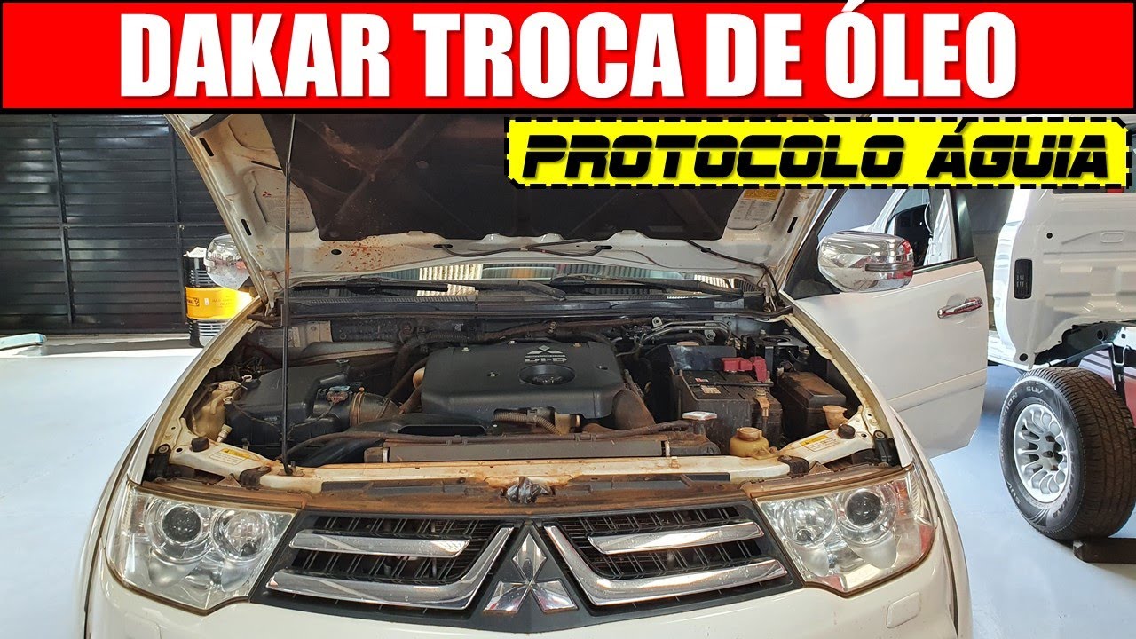 EP. 764// Mitsubishi PAJERO DAKAR Troca de Óleo Protocolo Águia Revisão de ITENS de SEGURANÇA