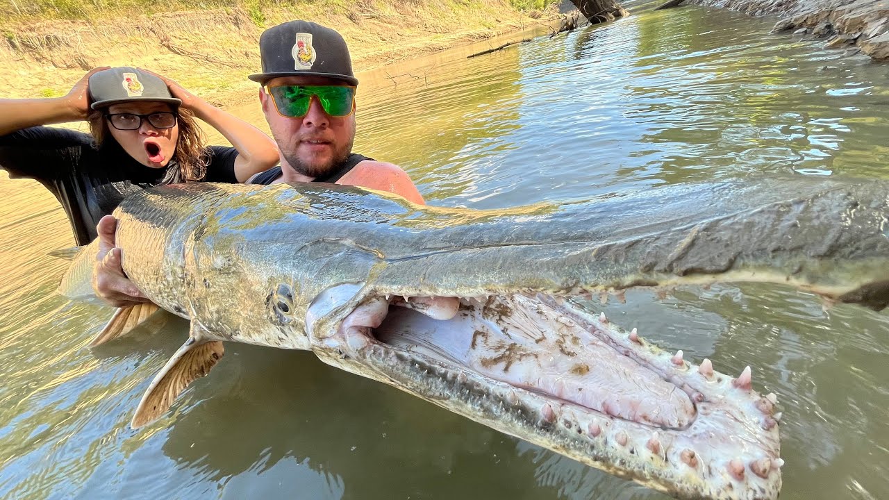 MONSTER FISH gets REVENGE! Giant Tagged Gator Gar!