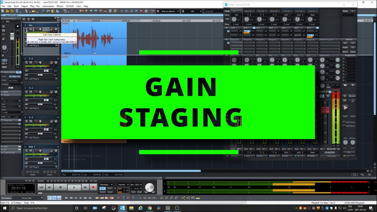 Gain Staging - Within your DAW !