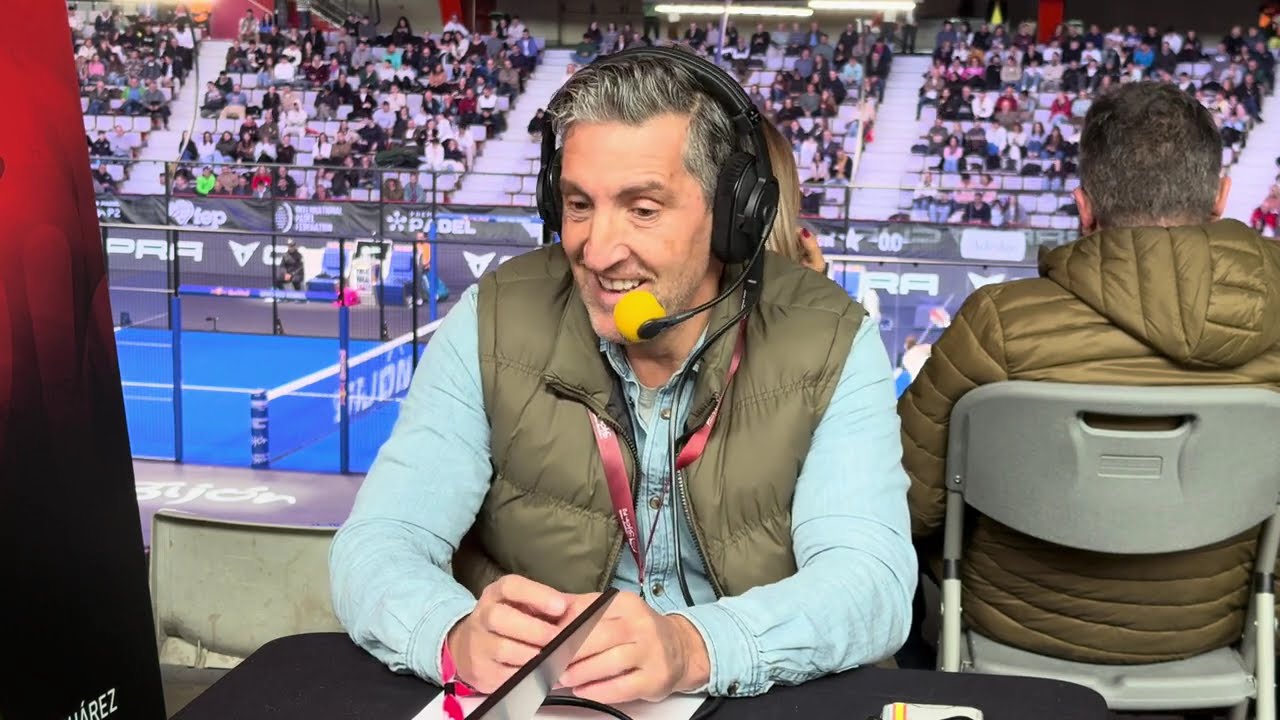 Jorge Pañeda, concejal de Deportes, desde el Gijón Premier Padel P2 2026