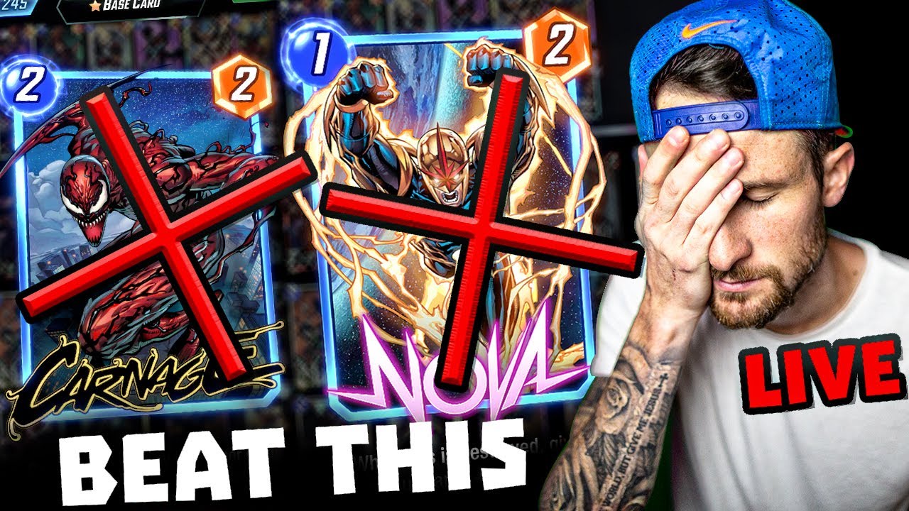 Beating *NOVA-CARNAGE* ALL DAY LONG - Marvel Snap Live Stream