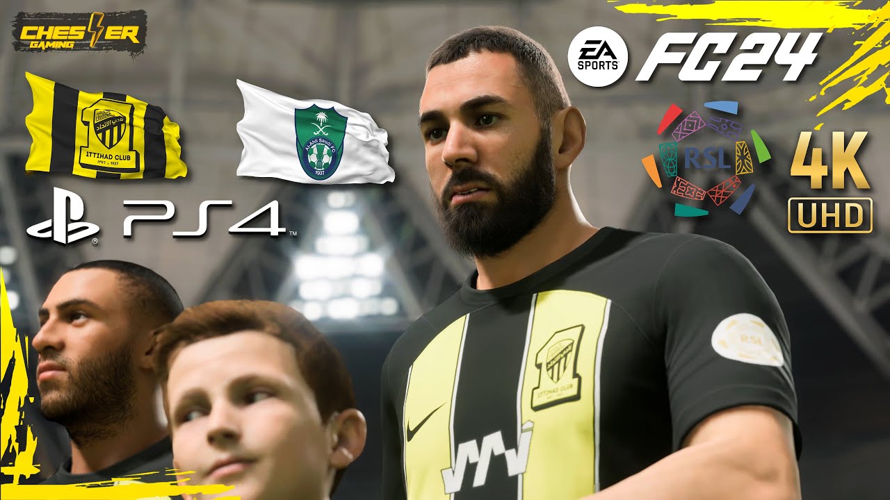فيفا 24-- أطقم الدوري السعودي- الأهلي والاتحاد- بلاي ستشين 4 | ea fc 24 saudi pro league kits update